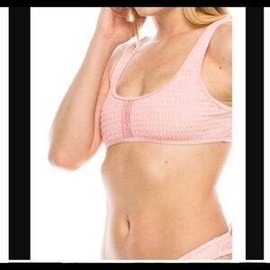 Kendall & Kylie Pink Henley Bikini NWT Sz L